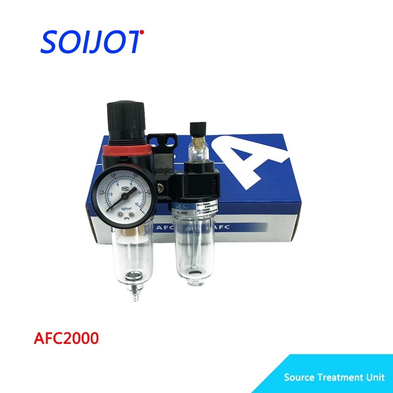 

AFC2000 G1/4" Air Filter Regulator Combination Lubricator ,FRL Two Union Treatment oil water separation