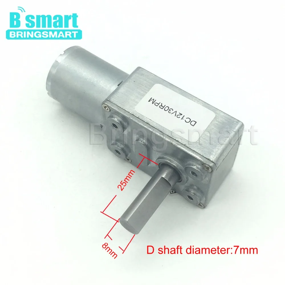 Bringsmart JGY370 12 V DC Motor de engranaje de gusano de alto par 24 V reductor 8mm D7 longitud del eje 25mm invertido 6 V mini Electricmotor Bringsmart JGY370 12 V DC Motor de engranaje de gusano de alto par 24 V reductor 8mm D7 longitud del eje 25mm invertido 6 V mini Electricmotor
