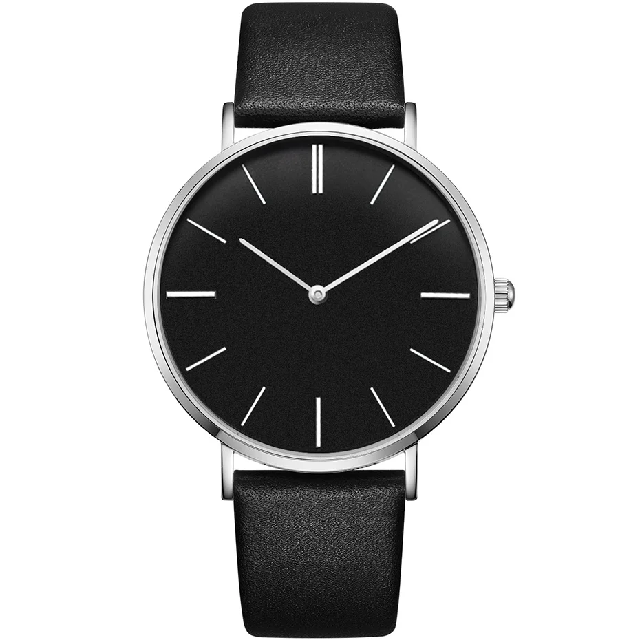 

Men Women Simple Fashion MIYOTA Quartz Watch Ladies Soft Genuine Leather Strap Watches Couple Dress Casual Clock Montre Femme