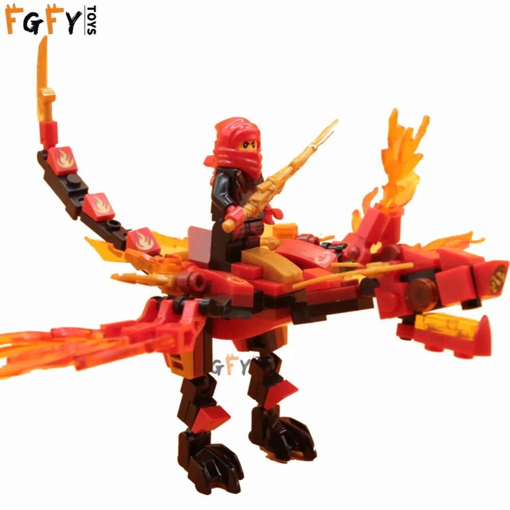

115pcs+ ninjago dragon Motorcycle knight building blocks Compatible Legoing Ninjago mini DIY bricks Figures toys for children