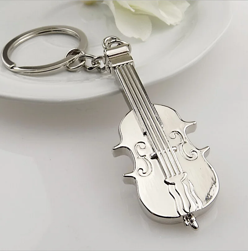 Metal guitar violin key chain Bottle Opener Music Bottle Opener Pipa Lute Keychain key chain key