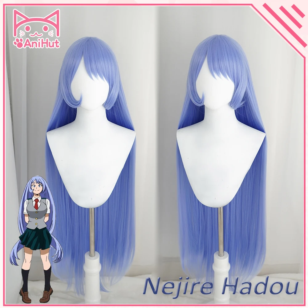 AniHut аниме мой герой Academy Nejire Hadou косплей парик Boku No Hero Academy Косплей волосы BIG3 Nejire Hadou 100 см 39 дюймов синие парики