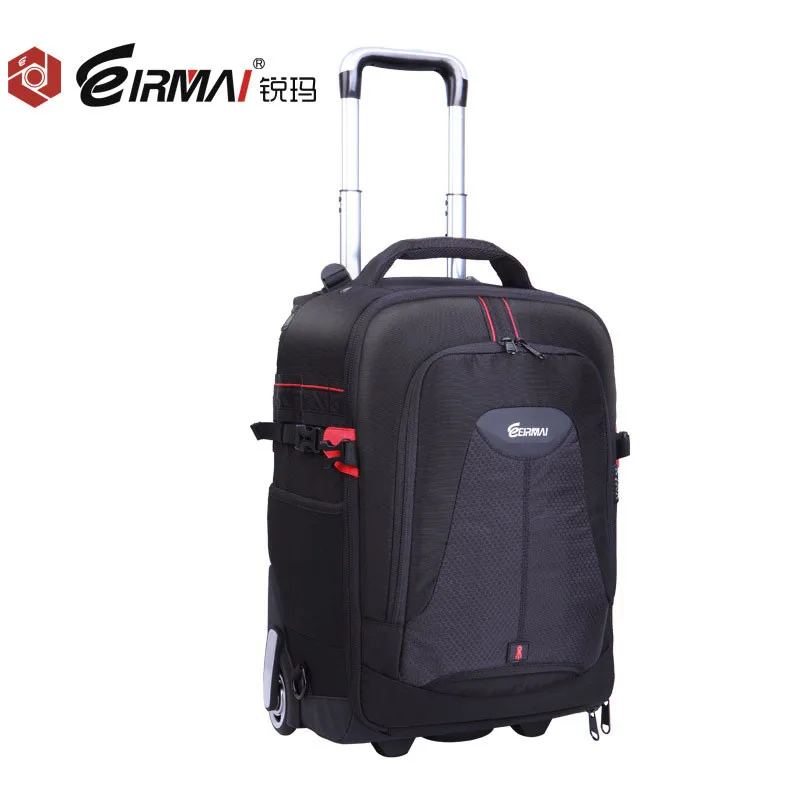  EIRMAI Photo SLR Trolley Case Camera Nylon Bags Big Capacity DSLR Waterproof w/ Rain Cover Backpack