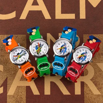 

New 2019 Batman 3D Child Watch Kids Rubber Wristwatches Children Clock Boys Girls Students Watch Relogio Kol Saat Dropshipping
