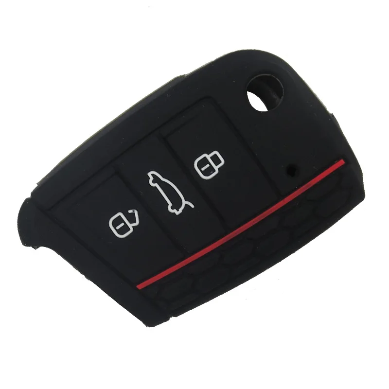 Okeytech силиконовый резиновый чехол для автомобильного ключа VW key Polo 2016 golf 7 MK7 Skoda
