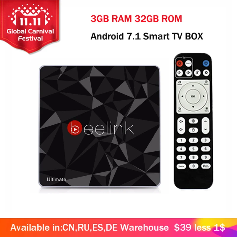 ТВ приставка Beelink GT1 3G 32G Android Восьмиядерный медиаплеер Amlogic S912 5G Wi Fi BT 4 0 PK X92|amlogic