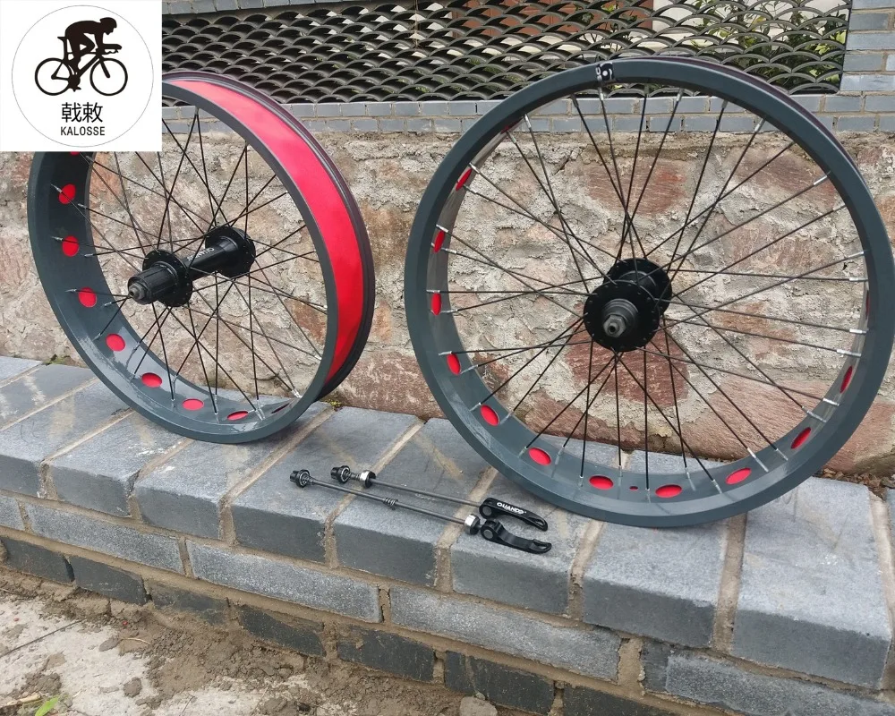 Best Kalosse   36 Holes Children bike wheel  Adluts   Fat bike wheels   F135/ R190mm hubs   20*4.0  tires ,7/8/9S cassette 2