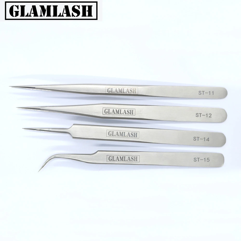 

GLAMLASH ST-11 ST-12 ST-14 ST-15 Series Anti-static Tweezer Curved Tweezer Straight Tip Tweezer Makeup Tool