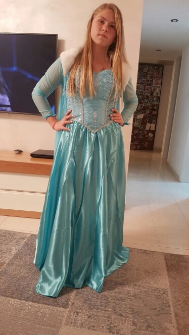 Adult Anna Elsa Princess Queen fantastic Dress Cosplay Costume Party Queen Dress Halloween Masquerade Costume Fairy (19)