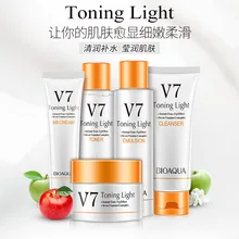 Bioaqua, новинка, V7, очищающий лосьон, для ленивого лица, пять пачек, мягкое очищение, увлажняющий набор для ухода за лицом