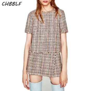 

New 2017 Europe Color Woven Knitted Ladies Shorts Fashion Patchwork Women Shorts Skirts Xsz0905