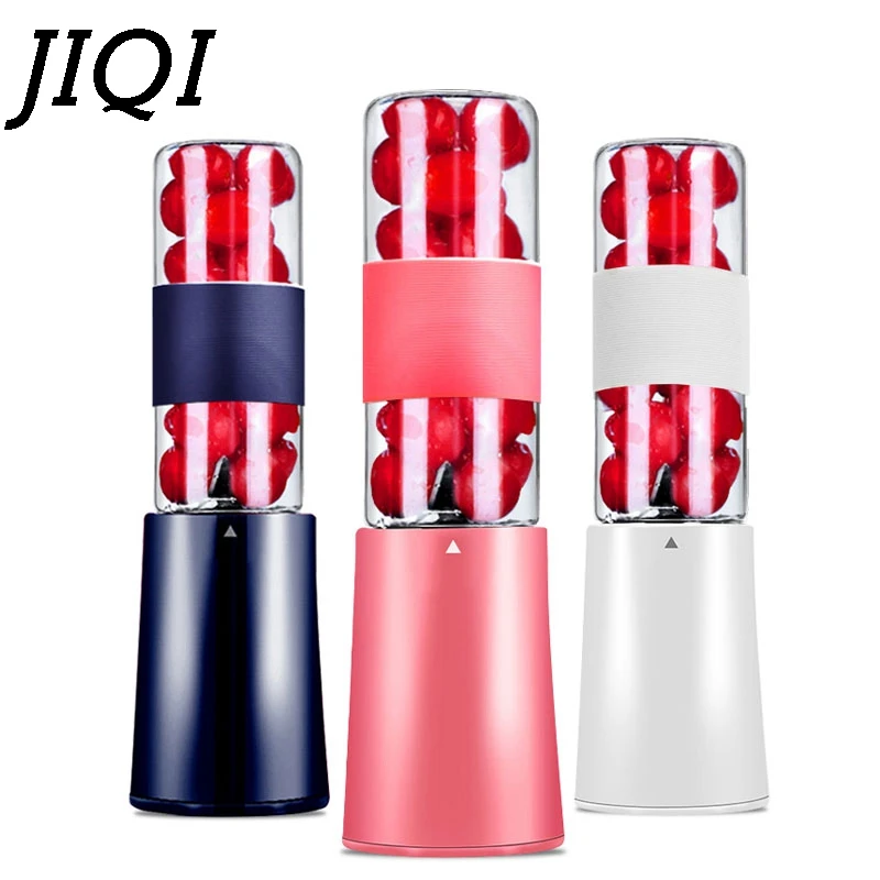 

JIQI Multifunction Portable Electric Fruit Juicer Cup Mini Milkshake Mixer Orange Juice Blender Small Bottle Extractor EU plug