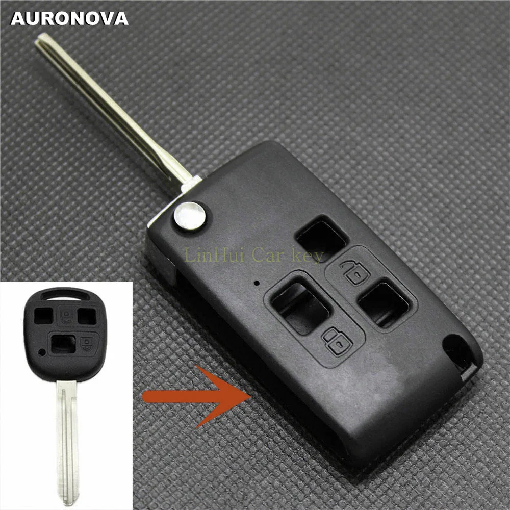 

AURONOVA New Upgrade Folding Key Shell for Great Wall Florid Cross Haval Hover M4 3 Buttons Remote Car Key Case