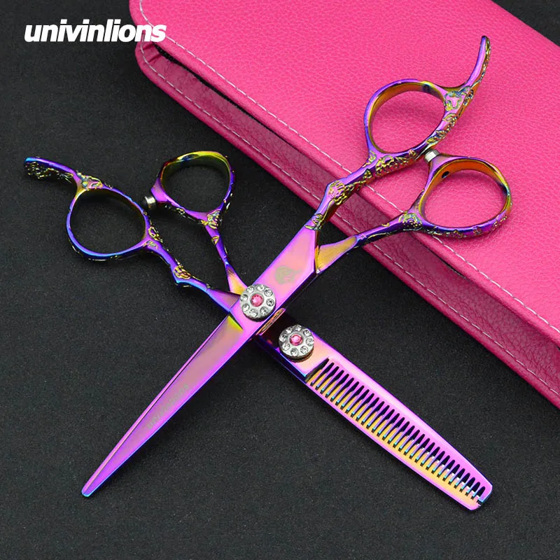 Univinlions 6 дюймов Парикмахерские ножницы для стрижки волос профессиональные ножницы японские Парикмахерские Ножницы Парикмахерская бритва