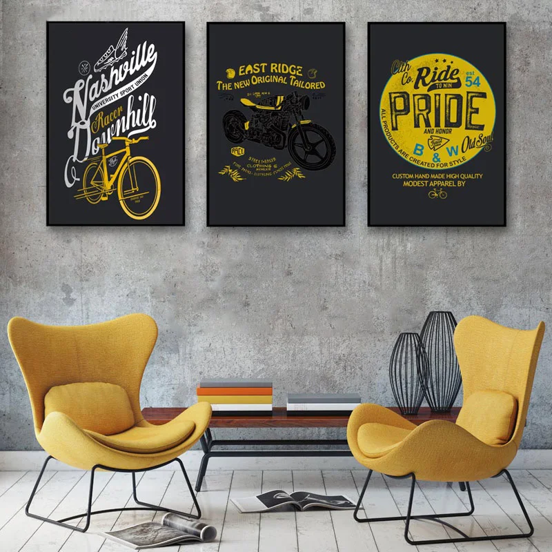 

Nordic Poster Bicycle Graffiti And Quotes Print Pictures Home Decoration Motorcycle Canvas Painting Modern Minimalism Wall Art