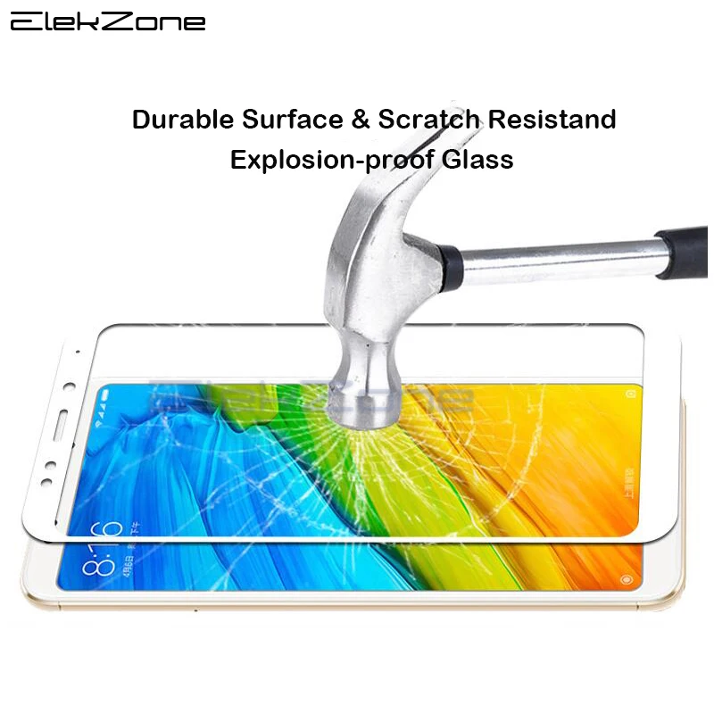 For Xiaomi Redmi 5 Glass Redmi 5 Plus Full Screen Protective Tempered Glass Full Cover For Redmi 5 5plus Black White protect (5)
