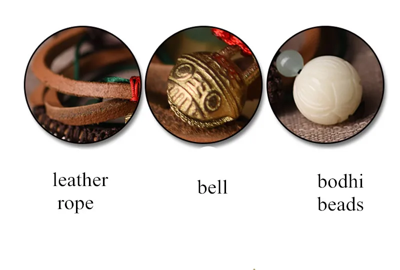 Yanting Ethinc Bracelet Charms Carved Lotus Bodhi Beads Natural Stone Bell Tibetan Bracelet Femme Vintage Wrap Bracelets Women 015 (2)