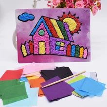 Casa de brinquedos de artesanato diy, papel de feltro para crianças, menina, artesanato, jardim de infância, material engraçado, artesanato, presente para bebê menino