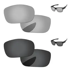 Черный, серый и Chrome Silver 2 пары Поляризованные замены линзы для солнцезащитные очки Frame 100% UVA и UVB Защита