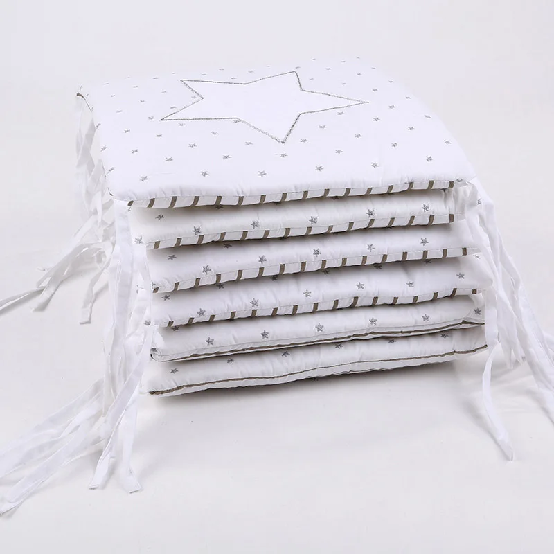 6pcs/set Baby Crib Bumper Flexible Combination Star Bed Bumper Comfortable Protect the Baby Easy to Use Baby Bumpers In The Crib 6pcs/set Baby Crib Bumper Flexible Combination Star Bed Bumper Comfortable Protect the Baby Easy to Use Baby Bumpers In The Crib