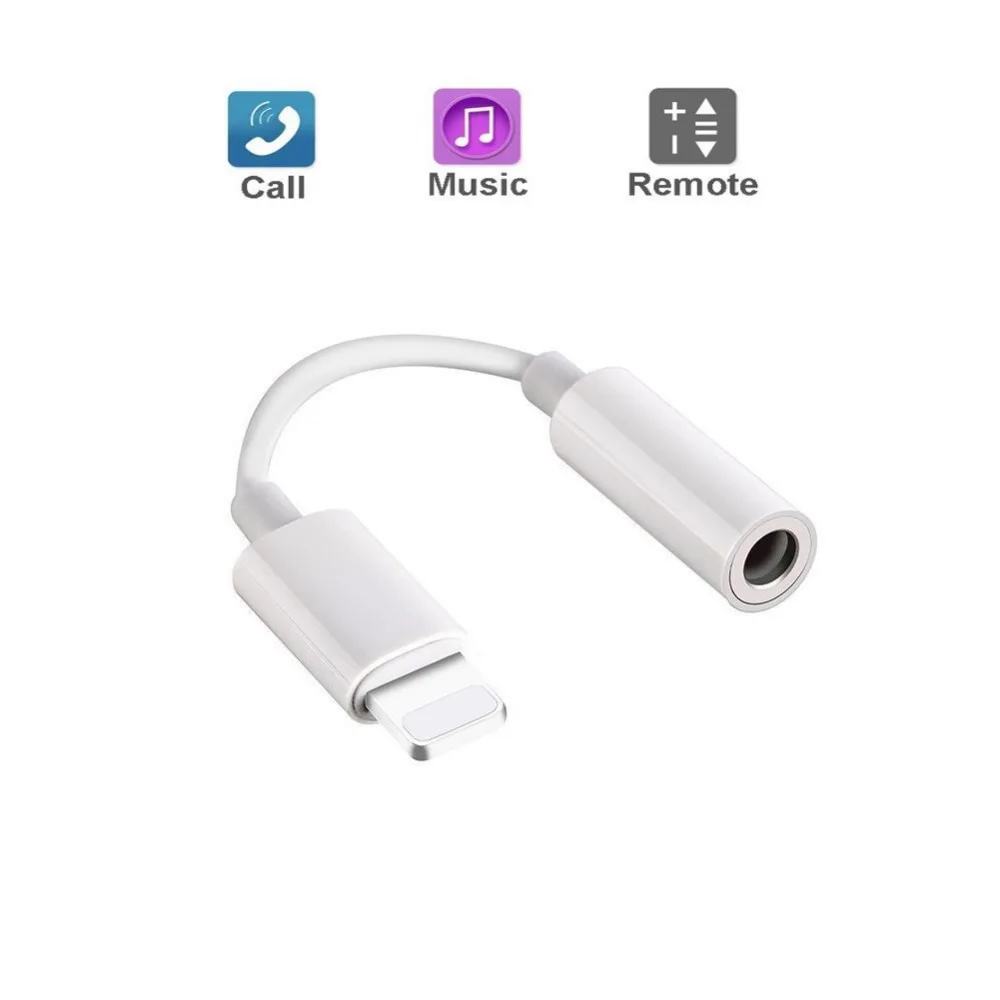 Адаптер для наушников Apple Lightning/3 5 мм 8pin Универсальный аудиоконвертер 100% оригинал