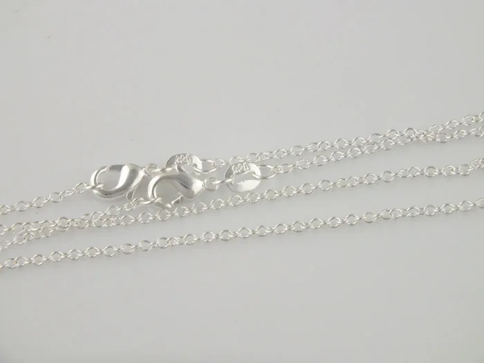 

SHUANGR Wholesale 1pc Silver 1.4mm O Chain Necklace Silver Color Link Chain for Men Women 16 INCH-30 INCH Free Shipping