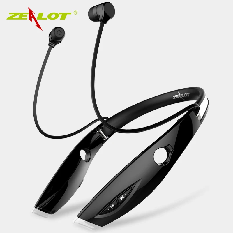 Zealot H1 стерео Спортивная Bluetooth-гарнитура Беспроводные наушники mp3 Handfree Светящиеся