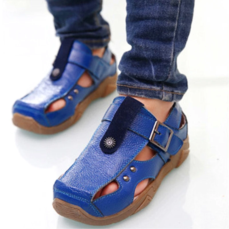 Buy Summer Genuine Leather Boy Sandals Soft Bottom