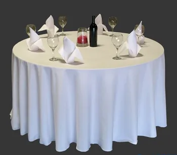 

90inch Round White 210GSM 100% Polyester Tablecloth For Wedding,Party,Hotel Use