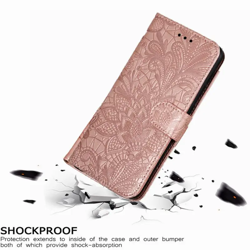 3D Embossing Fashion Flip Case For iPhone 11 Pro Max 11 2019 Lace flower Leather wallet Case for iPhone 7 8 Plus XR XS Max 8Plus iphone 7 cardholder cases