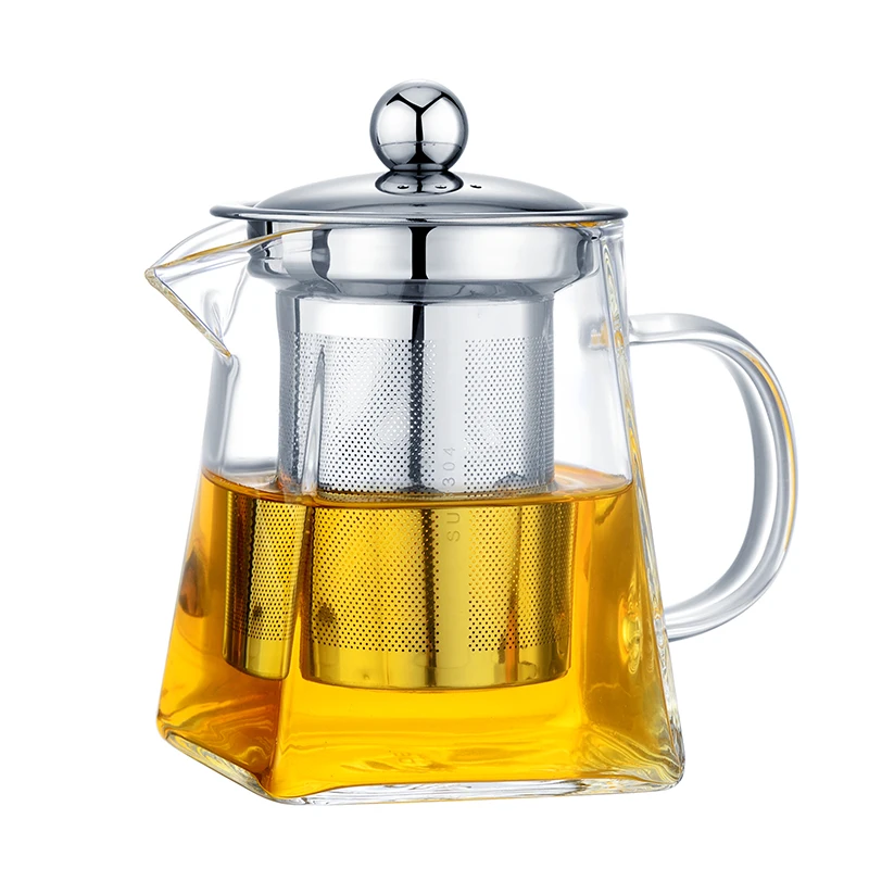 350ml Clear Glass Teapot Mini Tea Pot Kettle Heat Resistant Borosilicate Glass Teapot with Stainless Steel Infuser Strainer Teaware (5)
