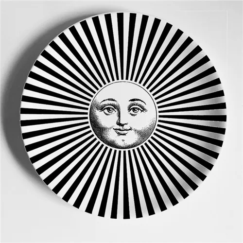 Горячая Красота иллюстрация Fornasetti тарелки настенные подвесные декоративные ремесленные блюда дома/отеля/бара/образца комнаты фон тарелка - Цвет: 24