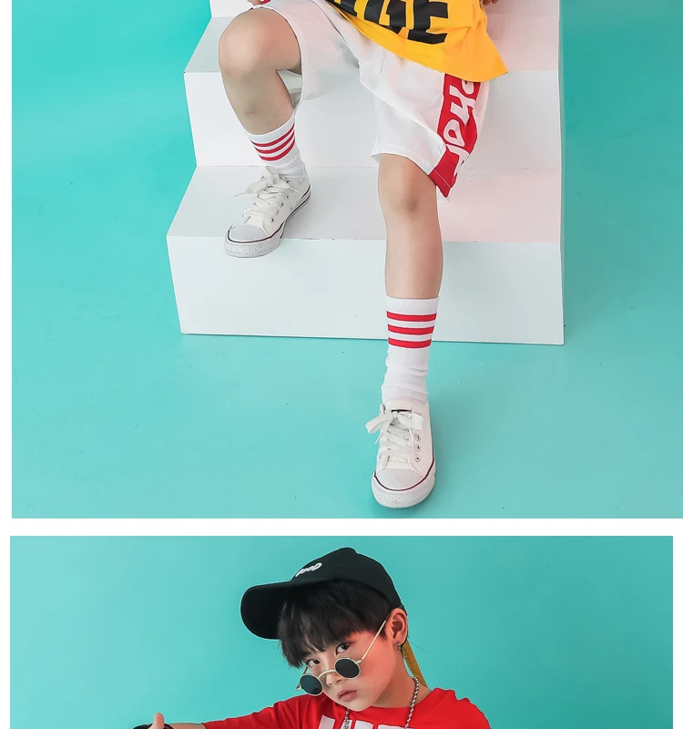 Summer 2019 baby Boys clothing set hip hop t shirt kids kids dance costumes toddler boy summer clothes children's summer set (7)