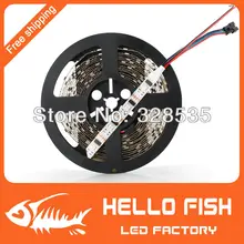 HELLO FISH 5M WS2801 LED strip Raspberry Pi control LED strip Arduino development ambilight TV White