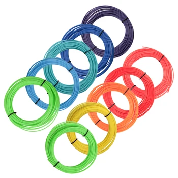 

New ABS/PLA 10 colors 5 Meters/10 Meters Plastic Wire 1.75mm 3D Printer Materials Threads ROHS certified 3D Pen Filament