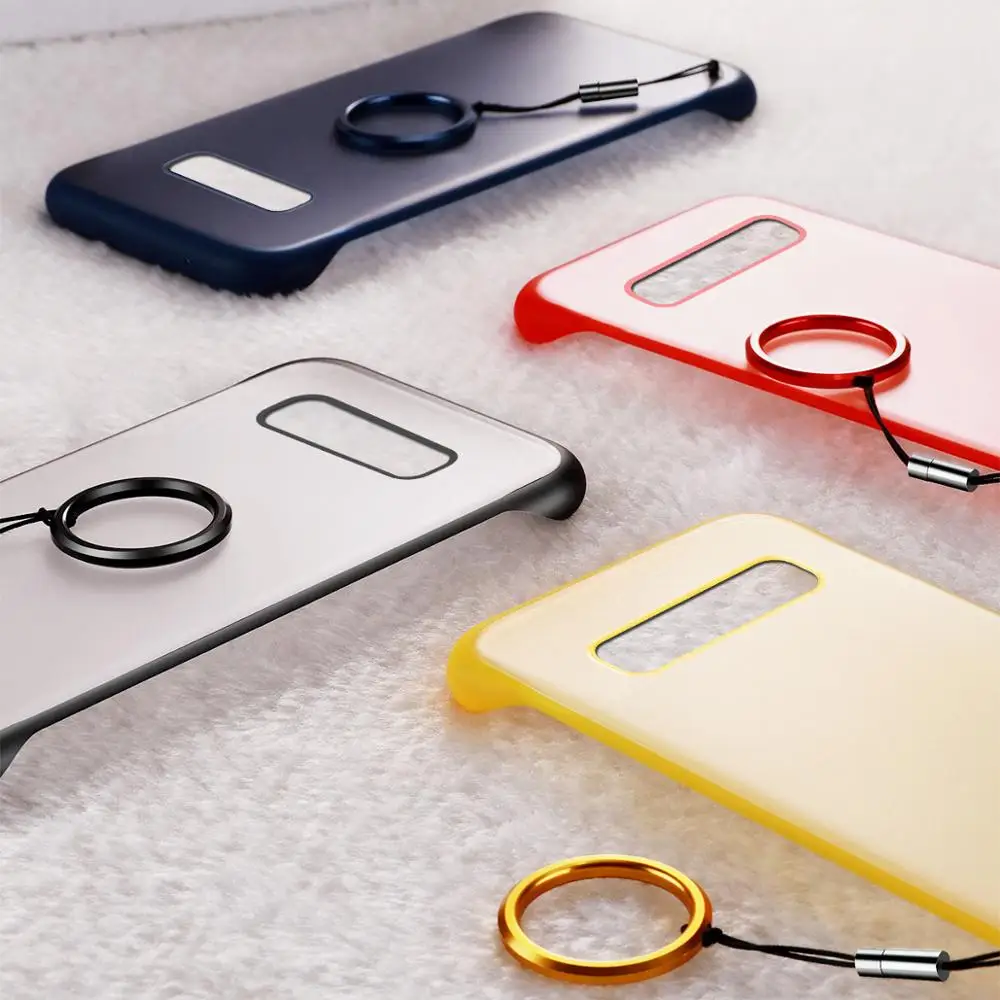 

Cases For Samsung A20 A30 A50 A70 A80 A8PLUS A6PLUS M10 A10 M20 M40 A60 A2COTE A260 Cover Frameless Clear Finger Ring Matte Case