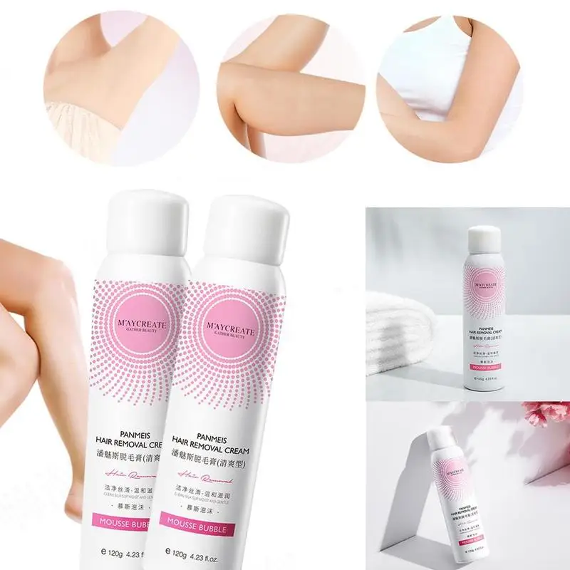 

120ml Hair Removal Cream Hair Removal Spray Super Shrink Pores Natural Painless Permanent Depilatory Cream Soft Skin Care Cream
