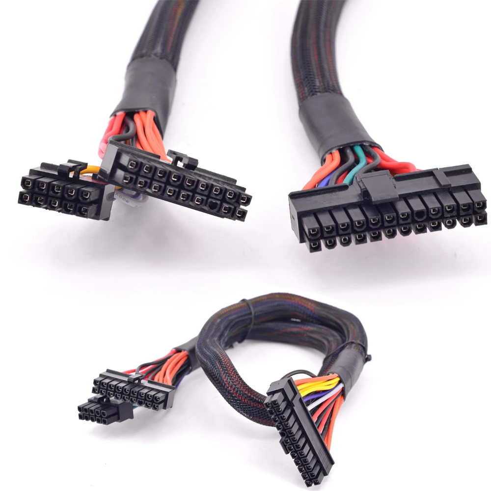 PSU وحدات 18 + 10Pin إلى 24 دبوس ATX 20 + 4 دبوس اللوحة PC شقة الطاقة كابل إمداد الطاقة ل قرصان AX860 AX850 AX760 AX750