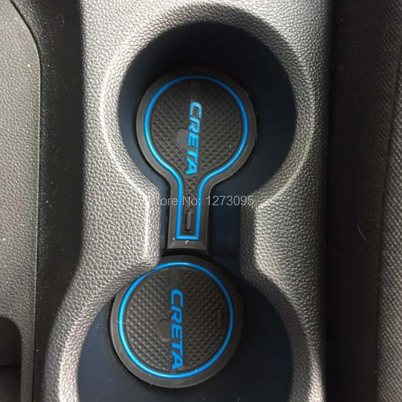 Для 2015 2018 2019 2020 Hyundai Creta слот для ворот Коврик Нескользящие чашки коврики