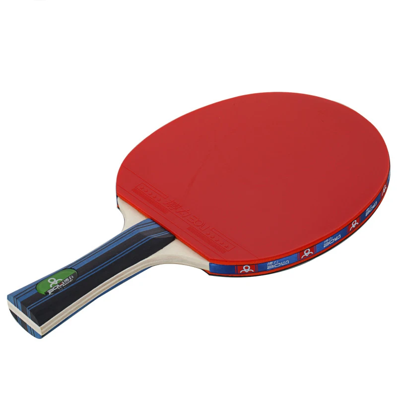 2 шт профессиональные ракетки для настольного тенниса с двойными прыщами для лица-в настольном теннисе резиновая ракетка для пинг-понга с черной сумкой - Цвет: longhand