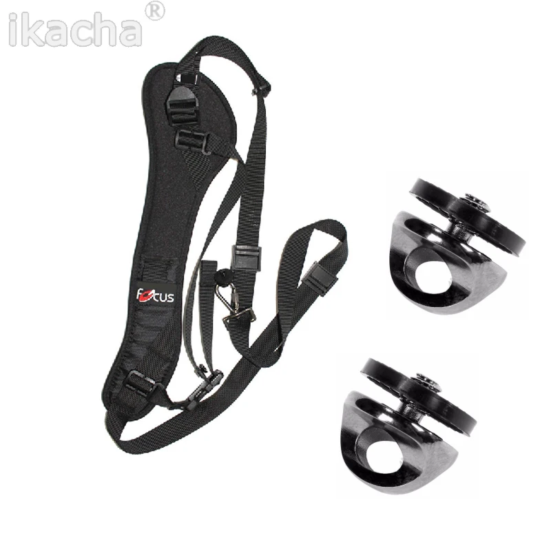 

2 Screw + Foucs F-1 Quick Rapid Camera Single Shoulder Black Strap For DSLR Camera 7D 5D Mark II D800 A77 60D