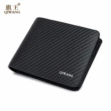 Men Wallet for Men Carbon Wallet Cow Genuine Leather small wallet Men Leather Coin Wallet Male Man Credit Card purse Money Bag 2018 genuine cow leather men