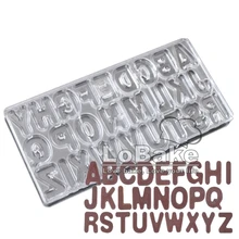 Тонкая прочная 26 английская Алфавит Форма букв Поликарбонат пластик плесень для шоколада DIY Украшение для торта ко дню рождения инструменты