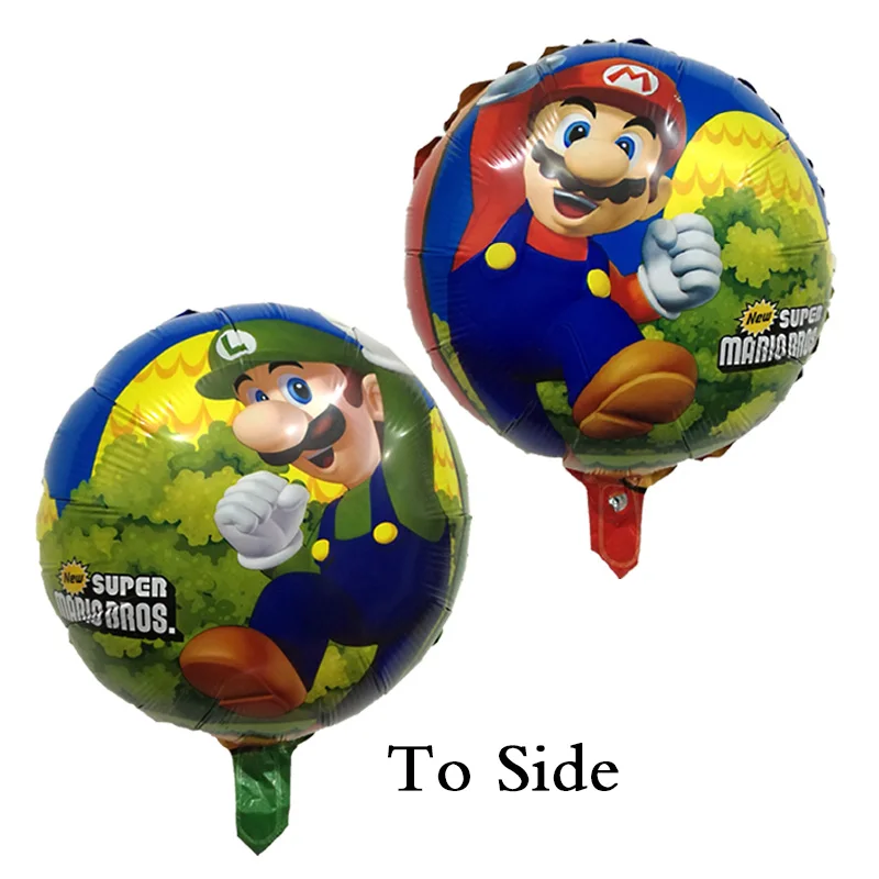 6pcs Super Mario Balloons 32 inch Number Balloons Boy Girl Birthday Party Mario Luigi Bros Mylar Blue Red Balloon Set Decor