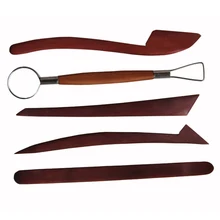 5 шт./компл. мягкие гончарные инструменты из красной глины Toos деревянные для глины инструменты