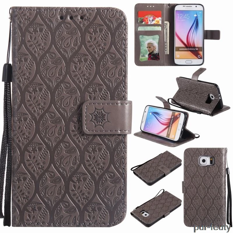 

For Samsung Galaxy S 6 S6Edge G925F Case Flip Cover Leather Phone Cases For Coque Samsung Galaxy S6 G920F stand Case Card holder