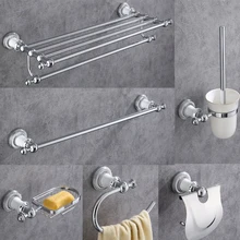 DONGKE Chrome Bathroom Pendant Copper Towel Rack Rack Simple European Towel Rack Bathroom Hardware Pendant Set copper antique black ancient towel rack towel rack bathroom pendant set copper toilet lo81426