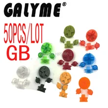 50 шт./партия, горячая Распродажа, красочные пластиковые классические брелки D Pad для DMG DIY для GameboyGB GBO DMG GBP A B, кнопка включения питания, чехол