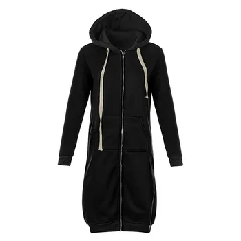 

NIBESSETR 2018 Women Plus Size S-5XL Winter Warm Zip-up Casual Long Sleeve Hoodies Sweatshirt Autumn Solid Hooded Pocket Jumper