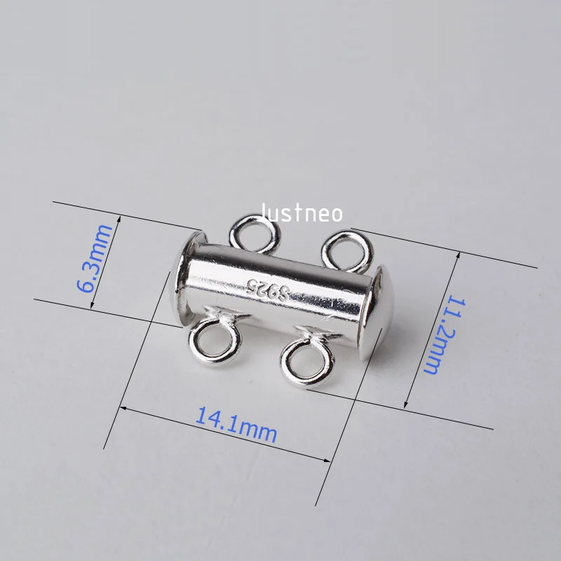 Sterling Silver 2 Strand Tube Clasp (4)